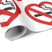 Papier Cadeau No Love For Smoking Sign (Coin rond)