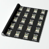 Papier Cadeau No-Prob-Llama Drôle Cool Llama Pun Dark BG (Déroulé)