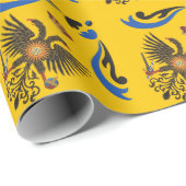 Papier Cadeau Nobile Contrada dell'Aquila Palio di Siena (aigle) (Coin rond)