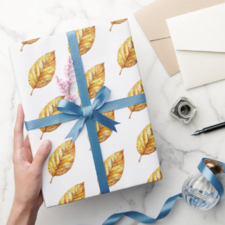 Papier Cadeau Noces de feuilles d'or