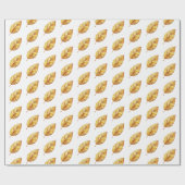 Papier Cadeau Noces de feuilles d'or (Plat)