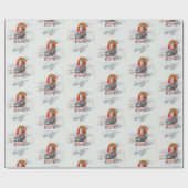 Papier Cadeau Noël 1900 Père Noël à Sleigh (Plat)