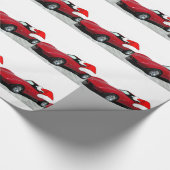 Papier Cadeau Noël 1979 Corvette rouge (Coin)