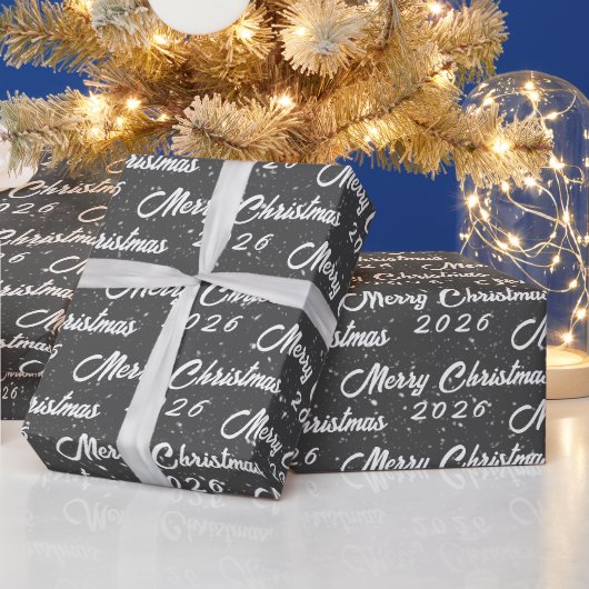 Papier Cadeau Noël 2025 Sur Grey (Vacances)