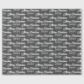 Papier Cadeau Noël 2025 Sur Grey (Plat)