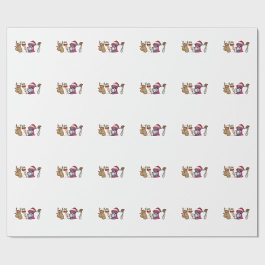 Papier Cadeau Noël 2026, (Plat)
