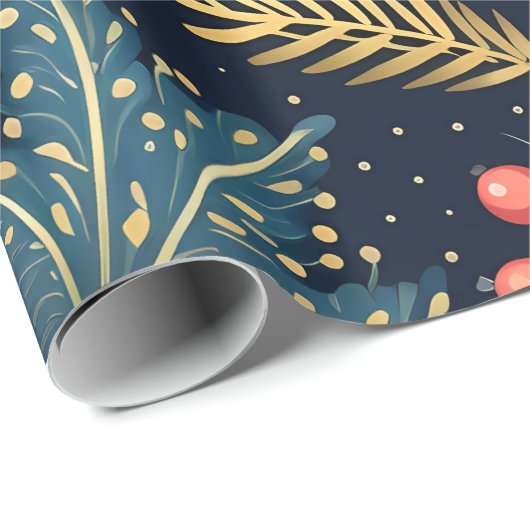 Papier Cadeau Noël 30 pouces x 6 pieds Gloss (Coin rond)