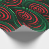 Papier Cadeau Noel 3D Rouges et Vert (Coin)