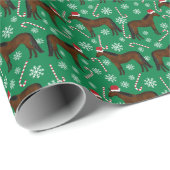 Papier Cadeau Noël à cheval (Coin rond)