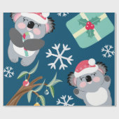 Papier Cadeau Noël à Cute Koala (Plat)