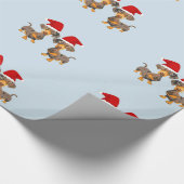 Papier Cadeau Noël à Dachshund (Coin)