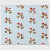 Papier Cadeau Noël à Dachshund (Plat)