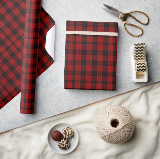 Papier Cadeau Noël à damiers motif Red Buffalo Plaid (Artisanat)
