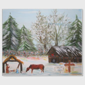 Papier Cadeau Noël à la ferme (Plat)