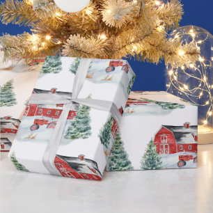 Papier Cadeau Noël à la ferme des neiges
