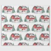 Papier Cadeau Noël à la ferme des neiges (Plat)