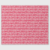 Papier Cadeau Noël à la main Père Noël Ho Ho Ho (Plat)