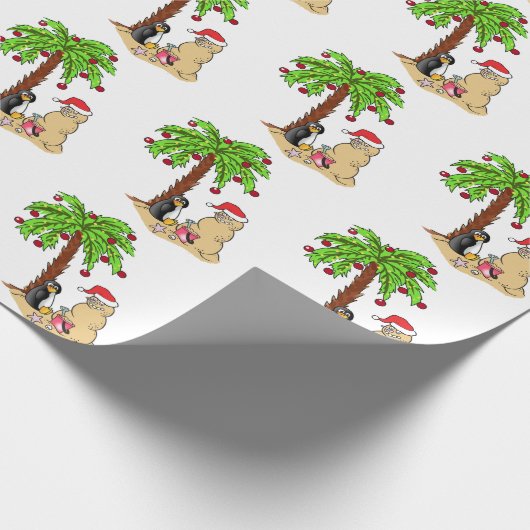 Papier Cadeau Noël à la plage (Coin)