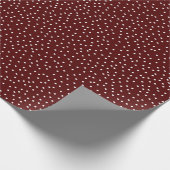 Papier Cadeau Noël à Maroon Pois blancs (Coin)