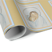 Papier Cadeau Noël à Mary’s Mantle (Coin rond)