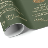 Papier Cadeau Noël à Mistletoe Bells (Coin rond)