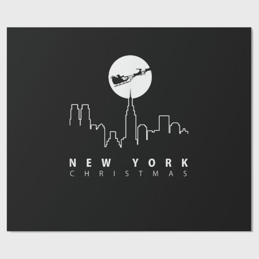 Papier Cadeau Noël à New York (Plat)