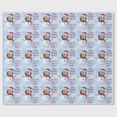 Papier Cadeau Noël à Noël à l'Modèle photo du joli Snowman (Plat)