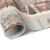 Papier Cadeau Noël à Paris (Coin rond)