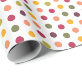 Papier Cadeau Noël à pois - (Coin rond)