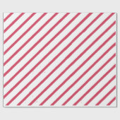 Papier Cadeau Noël à rayures blanches et rouges (Plat)