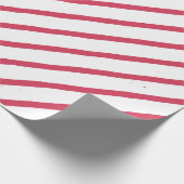 Papier Cadeau Noël à rayures blanches et rouges (Coin)