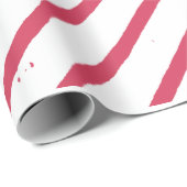 Papier Cadeau Noël à rayures blanches et rouges (Coin rond)