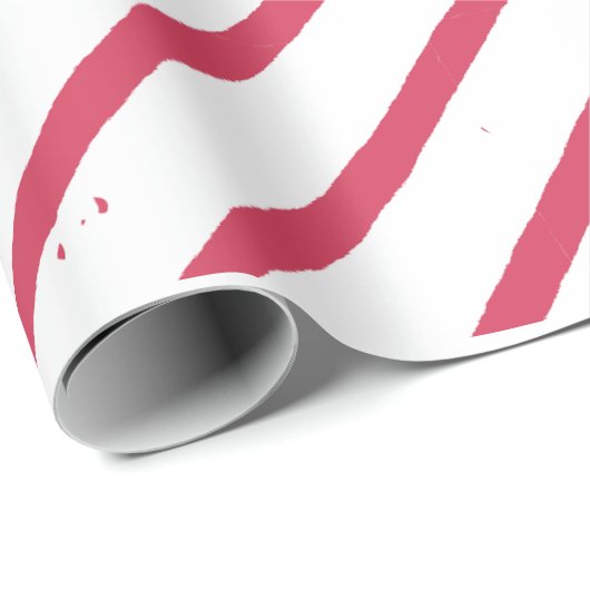 Papier Cadeau Noël à rayures blanches et rouges (Coin rond)