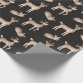 Papier Cadeau Noël à thème des Cerfs mignons (Coin)