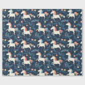 Papier Cadeau Noël à Unicorne (Plat)