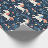 Papier Cadeau Noël à Unicorne (Coin)