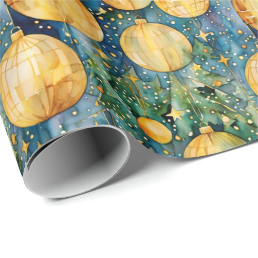 Papier Cadeau Noël Abstrait (Coin rond)