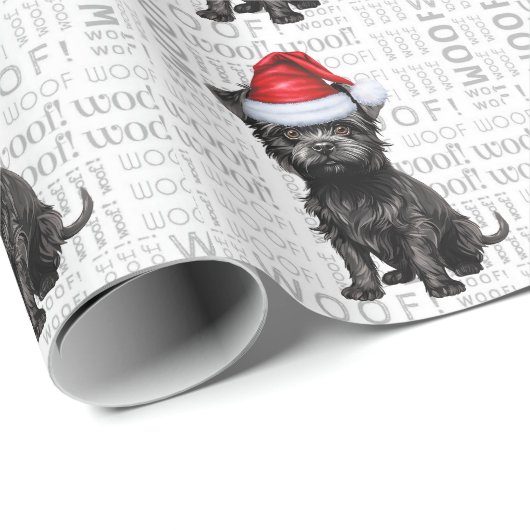 Papier Cadeau Noël Affenpinscher pour les vacances Amoureux de l (Coin rond)