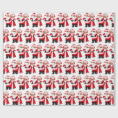 Papier Cadeau Noël Africain Américain Père Noël Mme Claus (Plat)