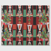 Papier Cadeau Noël Afrocentrique sans couture (Plat)