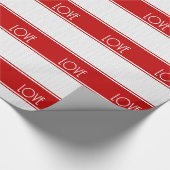 Papier Cadeau Noël Amour Rouge Blanc Couleurs Noël Fêtes (Coin)