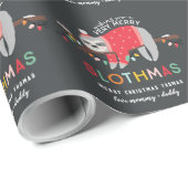 Papier Cadeau noël amusant et coloré (Coin rond)