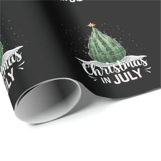 Papier Cadeau Noël Arbre de Noël de la pastèque En Juillet Été (Coin rond)