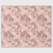 Papier Cadeau Noël Arbre Motif Rose Gold Holiday (Plat)