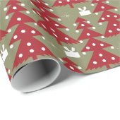 Papier Cadeau Noël Arbre neige (Coin rond)