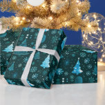 Papier Cadeau Noël Arbres Snowflakes Green Christmas<br><div class="desc">Ajoutez une touche d'élégance intemporelle à vos cadeaux de vacances avec ce papier d'emballage de Noël vert foncé sophistiqué. Dans un cadre vert riche et profond, un motif élégant et moderne agrémenté d'arbres de Noël et de flocons de neige, le tout dans des tons harmonieux de vert foncé. Ce design...</div>