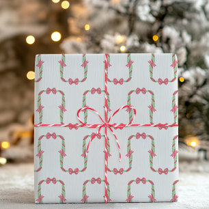 Papier Cadeau Noël Arc-en-ciel à pois rouges en aquarelle