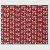 Papier Cadeau Noël Arc Rouge Or (Plat)