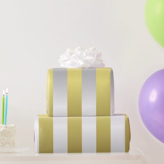 Papier Cadeau Noël argent et or