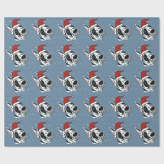 Papier Cadeau Noël Arlequin Great Dane (Plat)